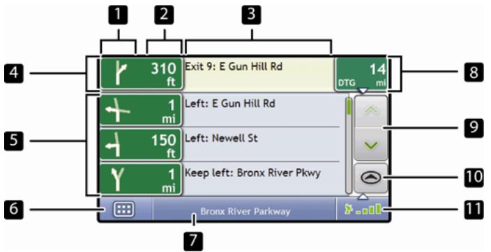MIO MOOV 500 - Turn-by-Turn screen - 1