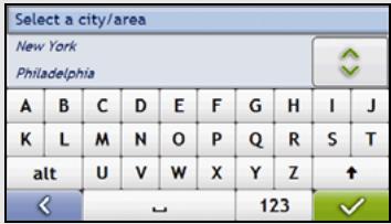 MIO MOOV 500 - Using the Keyboardscreen - 2