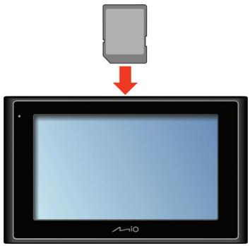 MIO MOOV 500 - Inserting a memory card - 1