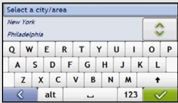MIO MOOV 500 - Using the Keyboardscreen - 1