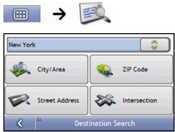 MIO MOOV 500 - Open the Destination Search screen - 1