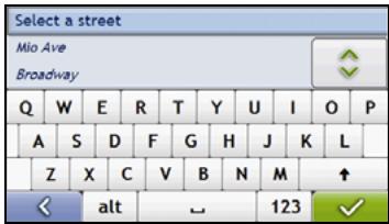 MIO MOOV 500 - Search for the street name and house number - 1