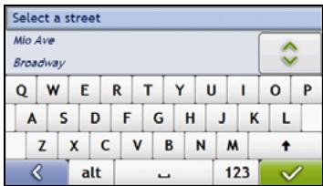MIO MOOV 500 - Search for the street name and house number - 1