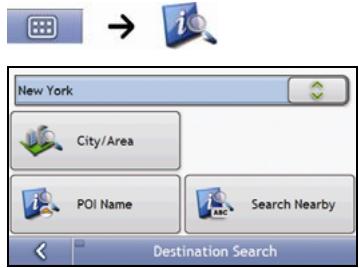 MIO MOOV 500 - Open the Destination Search screen - 1
