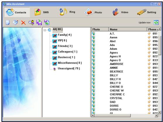 MIO 8390 - Using the Contacts Function - 1