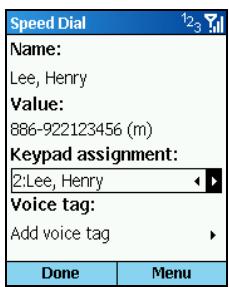 MIO 8390 - Editing a Speed Dial - 1