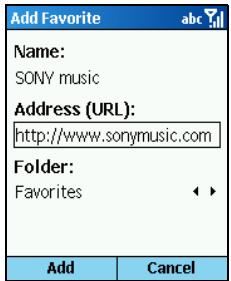 MIO 8390 - Adding a Web Page to Your Favorites List - 1