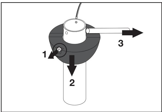 LERVIA KH 1150 CEILING FAN WITH HALOGEN LIGHTING - Montering of forlaengerstang (B) - 1