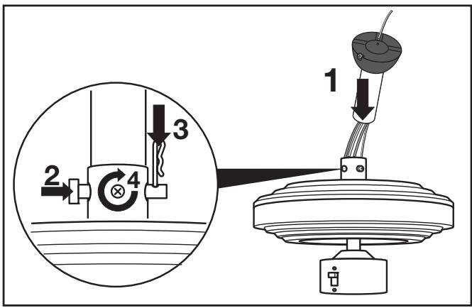 LERVIA KH 1150 CEILING FAN WITH HALOGEN LIGHTING - DANGER: - 2