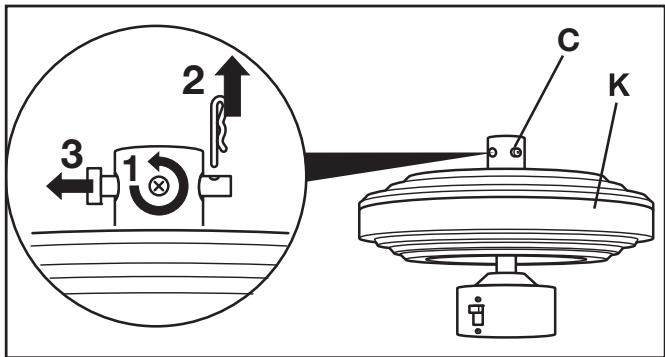 LERVIA KH 1150 CEILING FAN WITH HALOGEN LIGHTING - Pidennystangon (B) asentaminen - 3