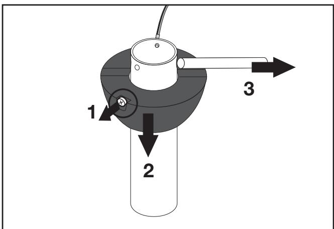 LERVIA KH 1150 CEILING FAN WITH HALOGEN LIGHTING - Verlängerungsstab (B) montieren - 1