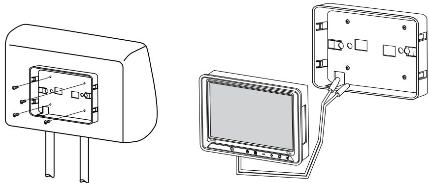 CLARION VM700B - Installing the Mounting Tray in the Headrest - 1