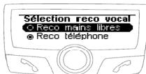 PARROT CK3100 - Sélection du type de reconnaissance vocale - 1