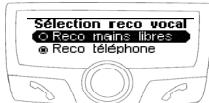 PARROT CK3500 - Sélection du type de reconnaissance vocale - 1
