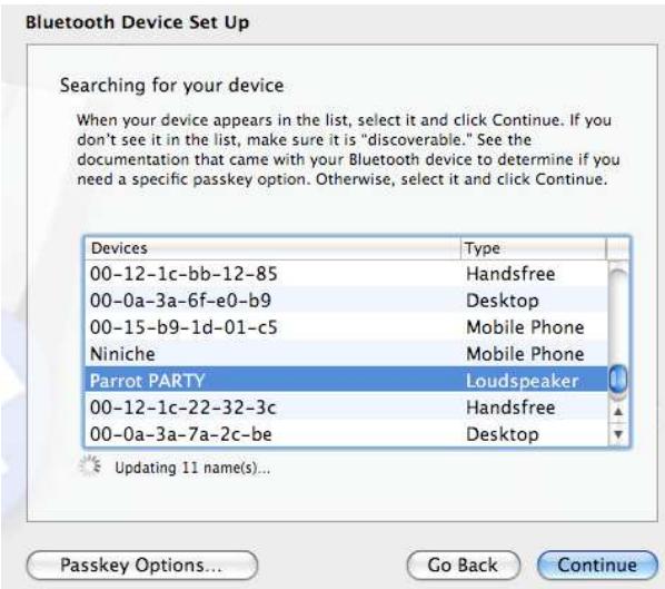 PARROT SOUND SYSTEM - Attention : le processus détaillé ci-après ne s'applique qu'à la version leopard - 3