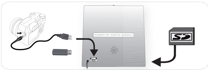 PARROT GRANDE SPECCHIO - Utilizzazione della cornice con una perifera di memorizzazione - 2