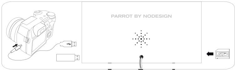 PARROT DIA - De fotolijst gebruiken met een opslageunheit - 2