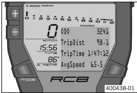 KTM 1190 RC8 - ODO menu - 1