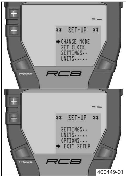 KTM 1190 RC8 - SET-UP menu - 1