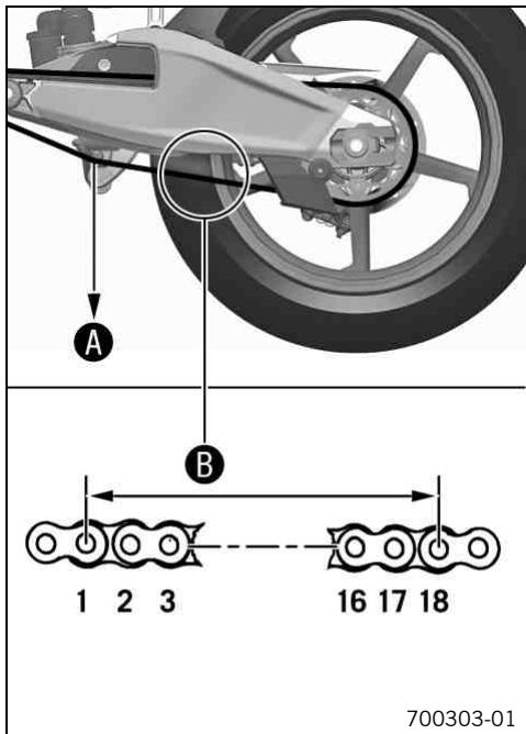 KTM 1190 RC8 - Checking chain wear - 1