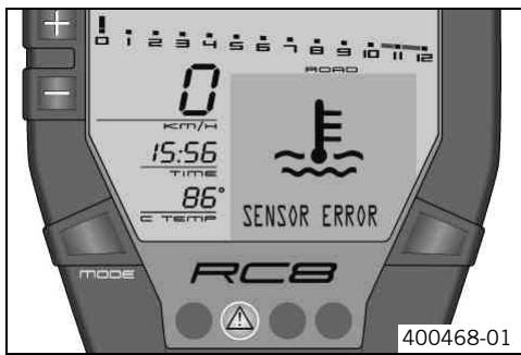 KTM 1190 RC8 - Notes/warnings on the combination instrument - 7