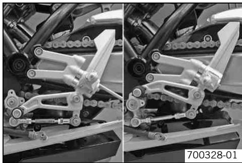 KTM 1190 RC8 - Footrest position - 1