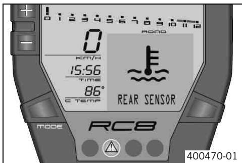 KTM 1190 RC8 - Notes/warnings on the combination instrument - 6