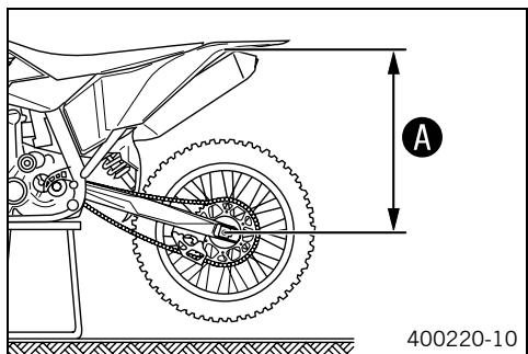 KTM 50 SX MINI - Déterminer l'enforcement à vide de la roue arrêté - 1