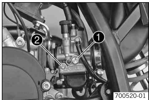 KTM 50 SX MINI - Carburateur - réglage du ralenti (50 SX) - 1