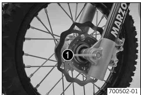 KTM 50 SX MINI - Déposer la roue avant - 1