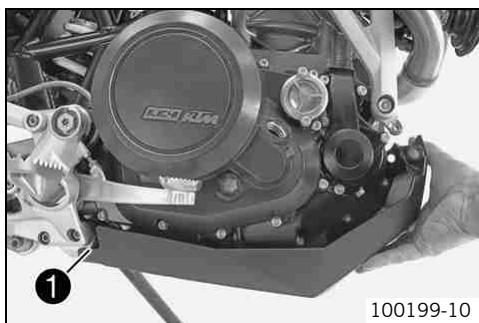 KTM 690 SMC - Installing the engine guard - 1