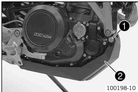 KTM 690 SMC - Removing the engine guard - 1