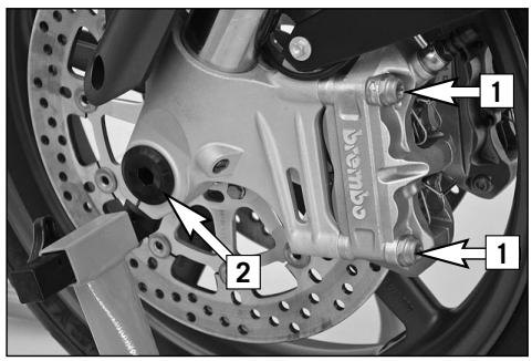 KTM 990 SUPERMOTO T - Dismounting and remounting the front wheel - 1