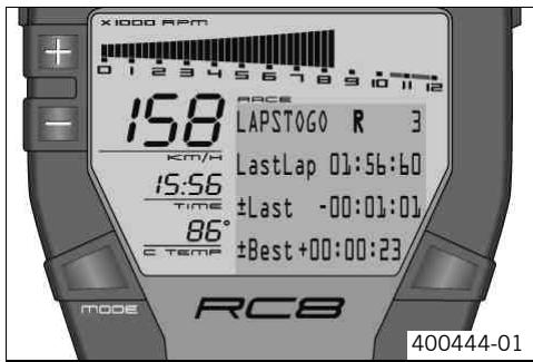 KTM 1190 RC8 EU - Menu Tours restants LAPSTOGO - 1