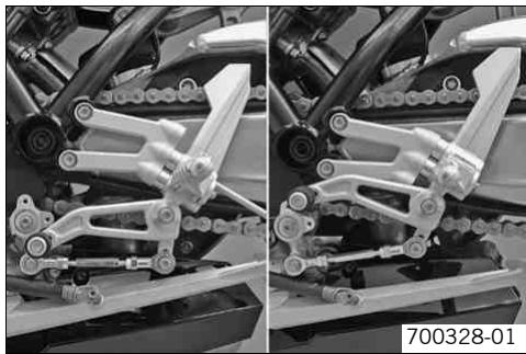 KTM 1190 RC8 JP - Position du repose-pied - 1