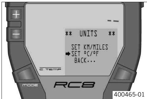 KTM 1190 RC8 R EU - SET ^ C / ^ F menu - 1