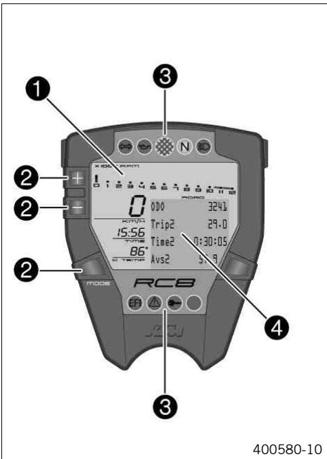KTM 1190 RC8 R EU - Combination instrument - overview - 1