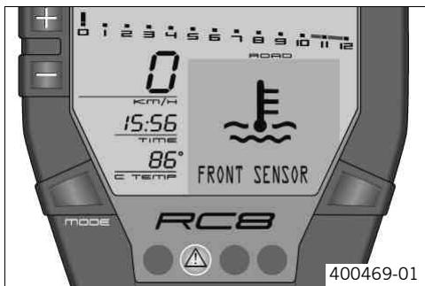 KTM 1190 RC8 R EU - Notes/warnings on the combination instrument - 5