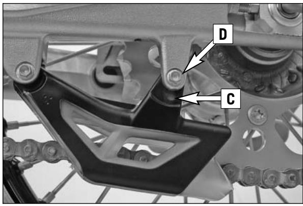 KTM 250 EXC-F SIX DAYS - Adapting the chain guide to the number of rear sprocket teeth 250 SX-F, EXC-F Six Days: - 2