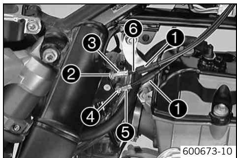 KTM 250 XC-F USA - Adjusting the gas Bowden cable play - 1