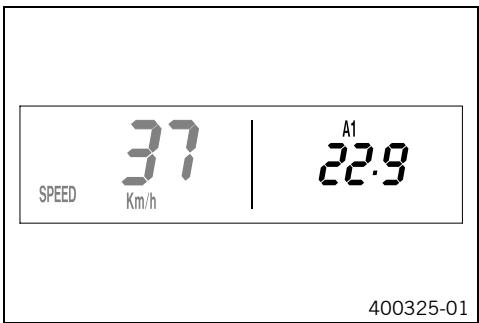 KTM 250 XC-F USA - SPEED/A1 display mode (average speed 1) - 1