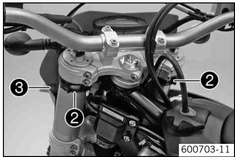 KTM 250 XC-F USA - Refitting the headlight mask with the headlight (EXC-F, EXC-F SIX DAYS, XCF-W ZA) - 2