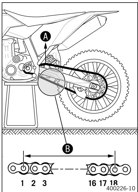 KTM 250 XC-F USA - Checking chain wear - 1