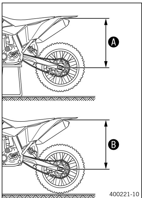 KTM 250 XC-F USA - Checking the static sag of the shock absorber - 1