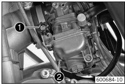KTM 250 XC-F USA - Carburetor - adjusting idle - 1