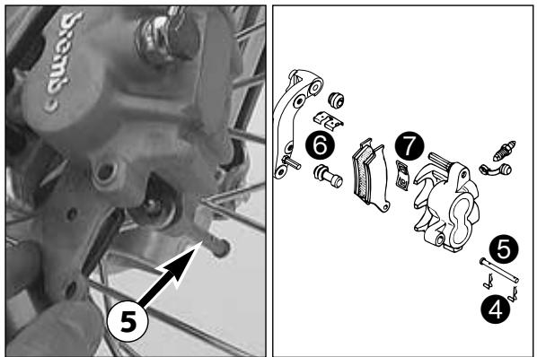 KTM 400 MXC - Replacing front brake pads * - 1