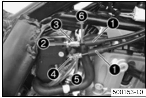 KTM 450 EXC-R AUS - Adjusting the gas Bowden cable play - 1