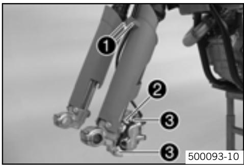 KTM 450 EXC-R AUS - Removing the fork legs - 1