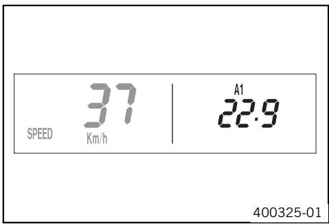 KTM 450 EXC-R AUS - Disply mode SPEED/A1 (average speed 1) - 1
