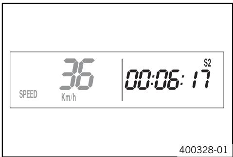 KTM 450 EXC-R UK - Display mode SPEED/S2 (stop watch 2) - 1